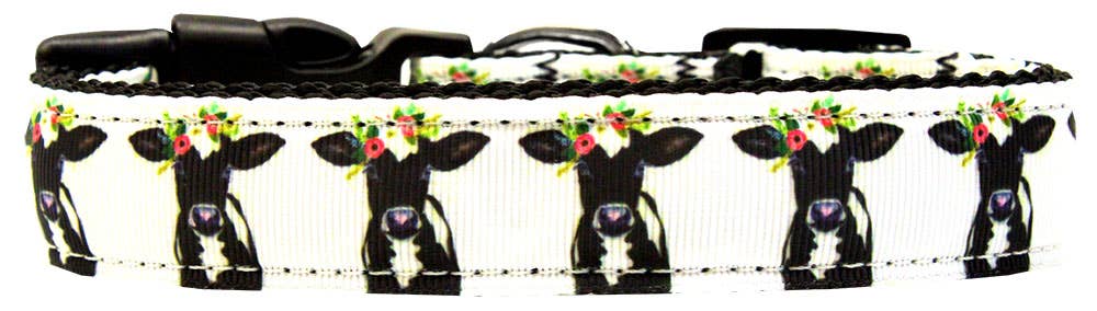 Mirage Pet Products - Pretty Baby Cows Nylon Ribbon Collar