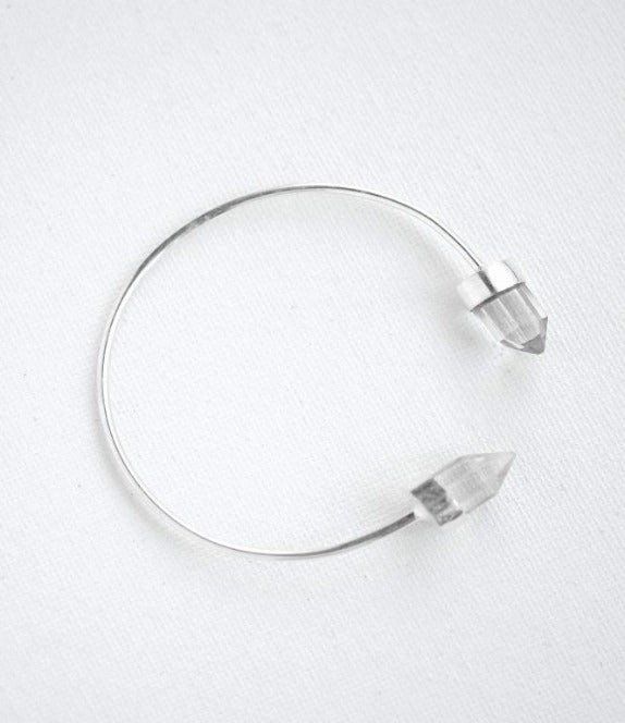 Felix Z Designs- Double Crystal Point bracelet cuff