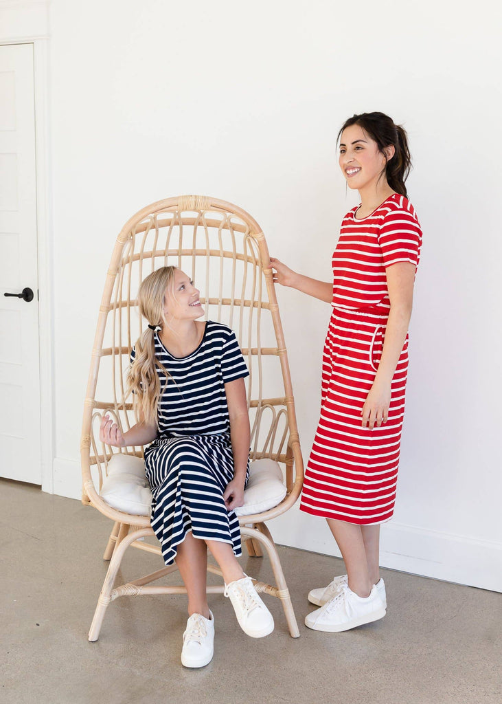 Inherit Clothing Company - Brit Striped Midi Dress
