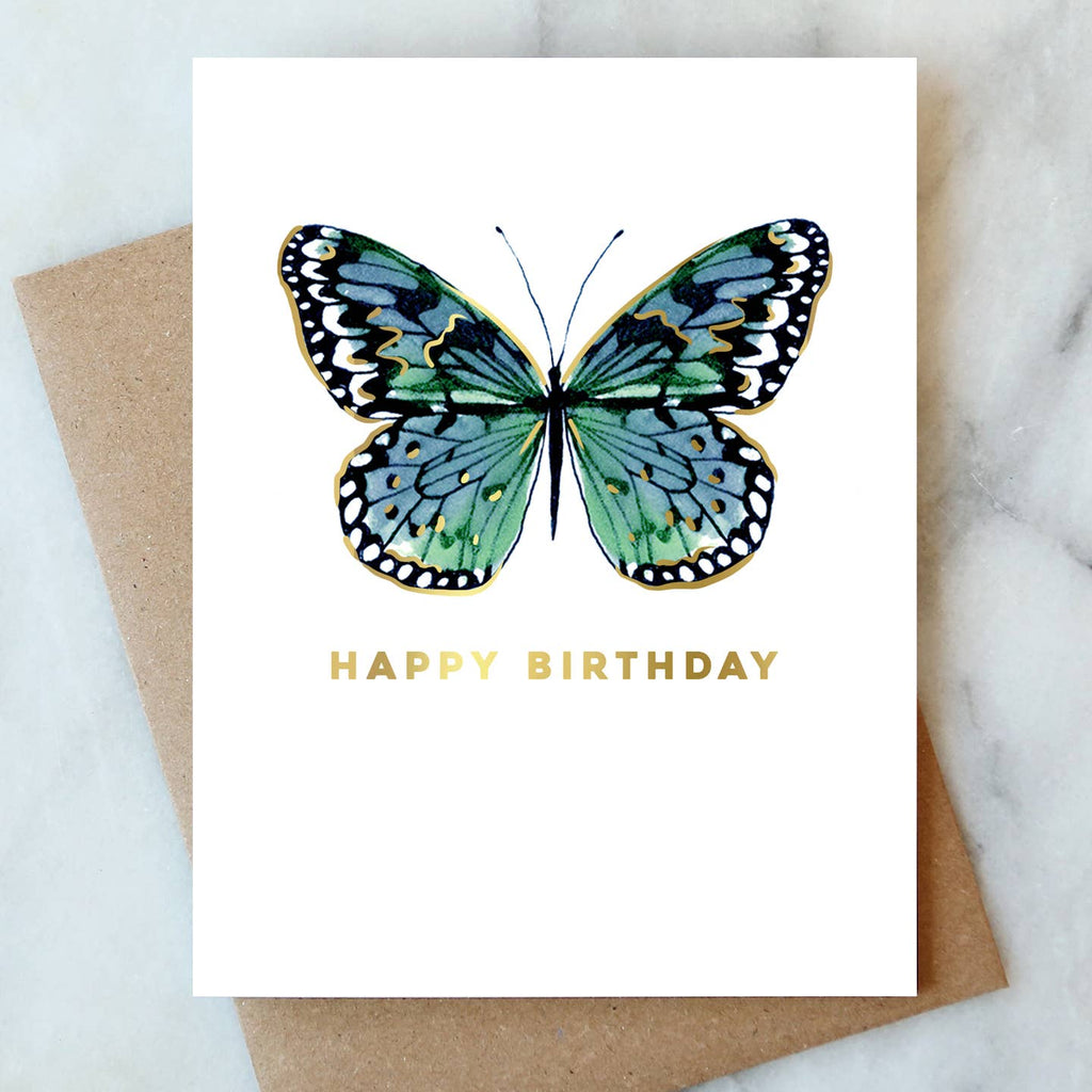 Abigail Jayne Design - Blue Butterfly Birthday Card