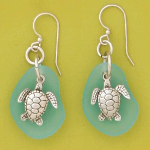 Basic Spirit - Turtle Seaglass Earrings