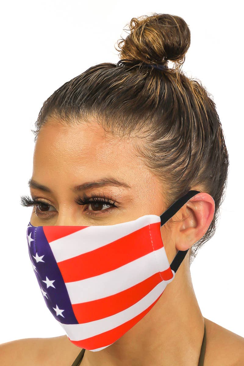 Fame Accessories - American Flag Face Mask