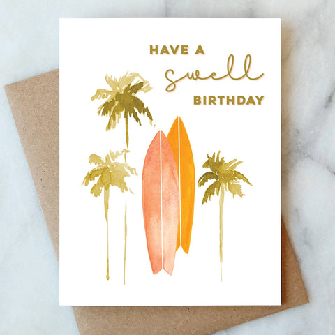 Abigail Jayne Design - Surf Birthday Card