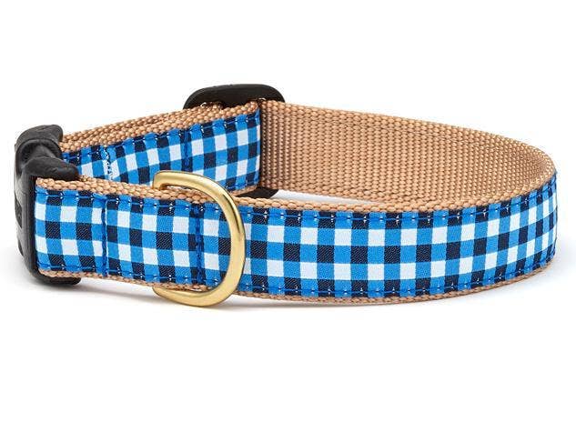 Up Country, Inc. - Navy Gingham Dog Collar