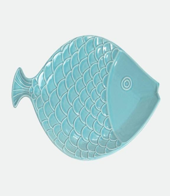 Andrea Sadek- Coastal Fish Sky Blue large platter