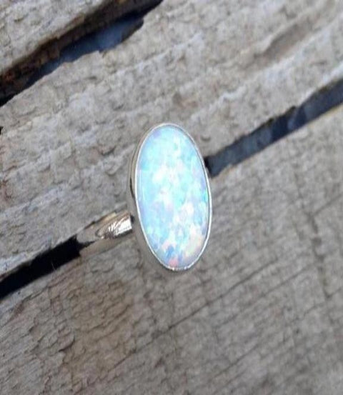 Gilded Bug Jewelry- Large Oval Opal ring