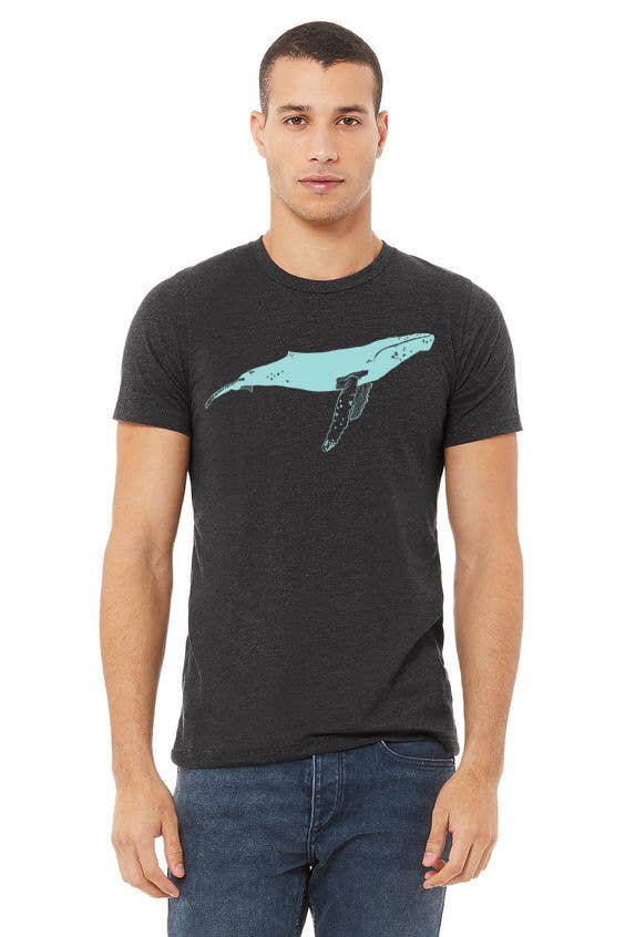 Salty Raven LLC - Humpback Whale Unisex Tee Shirt, Men's T-shirt