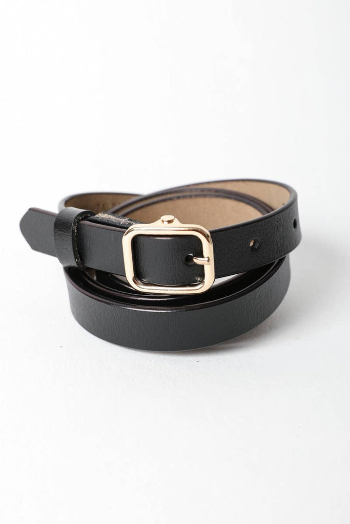 Leto Accessories - Classic Skinny Leather Fashion Belt
